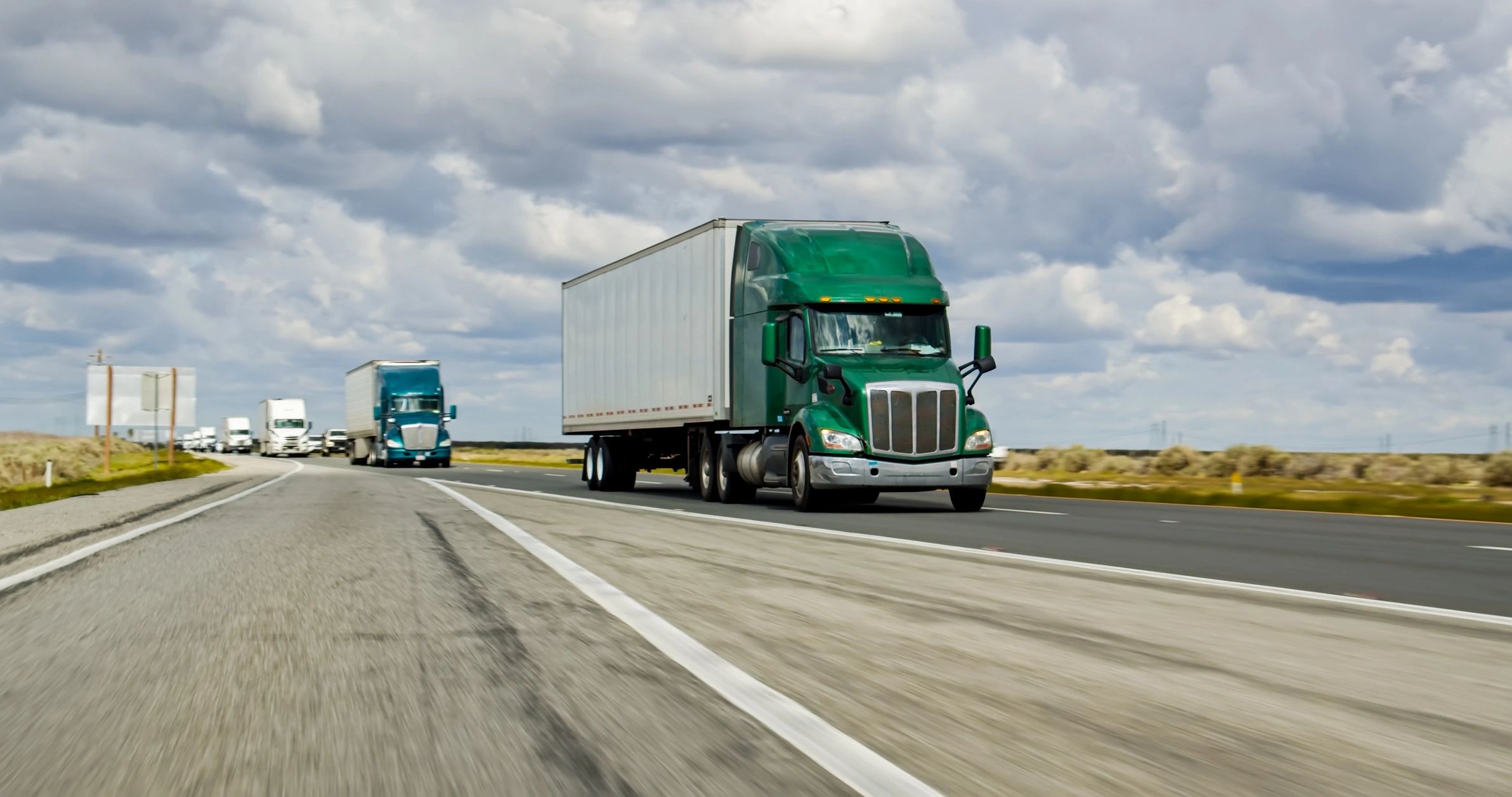 fleet trucks on road university service